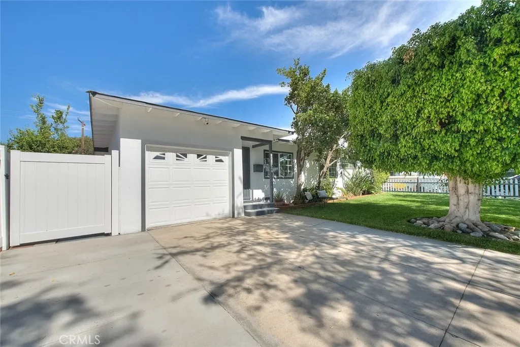 Parking spaces and garage