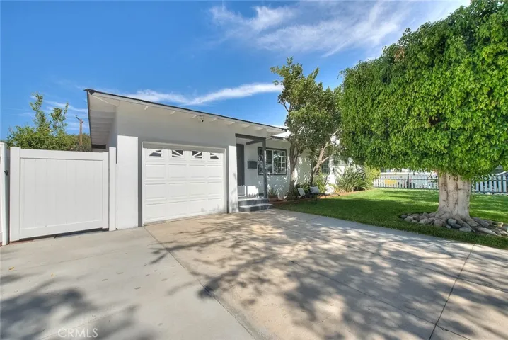Parking spaces and garage