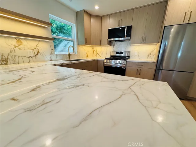 Tons of counter space and under cabinet lights