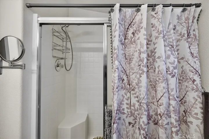Walk in shower in the primary bath