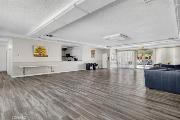 Rec room with kitchen
