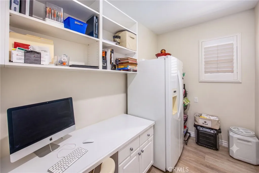 Versatile utility room with built-in workspace and storage