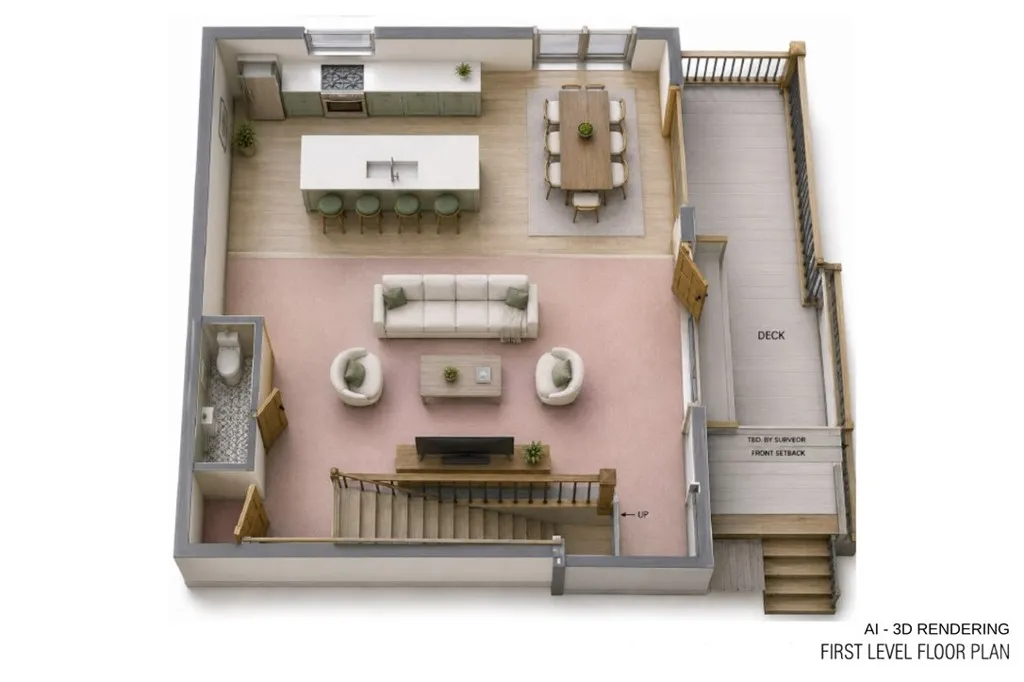 First Floor - AI 3D Rendering