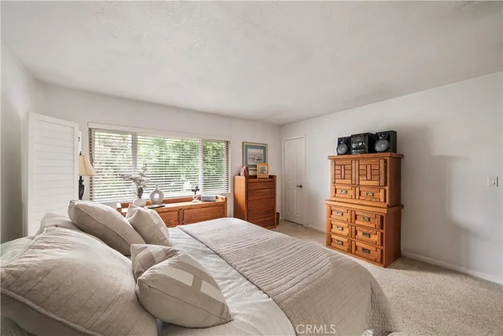 In addition to the mirrored custom-organized closet there is also a deep storage closet