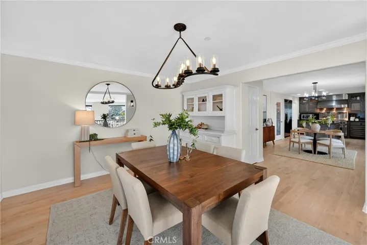 Formal dining view to kitchen
