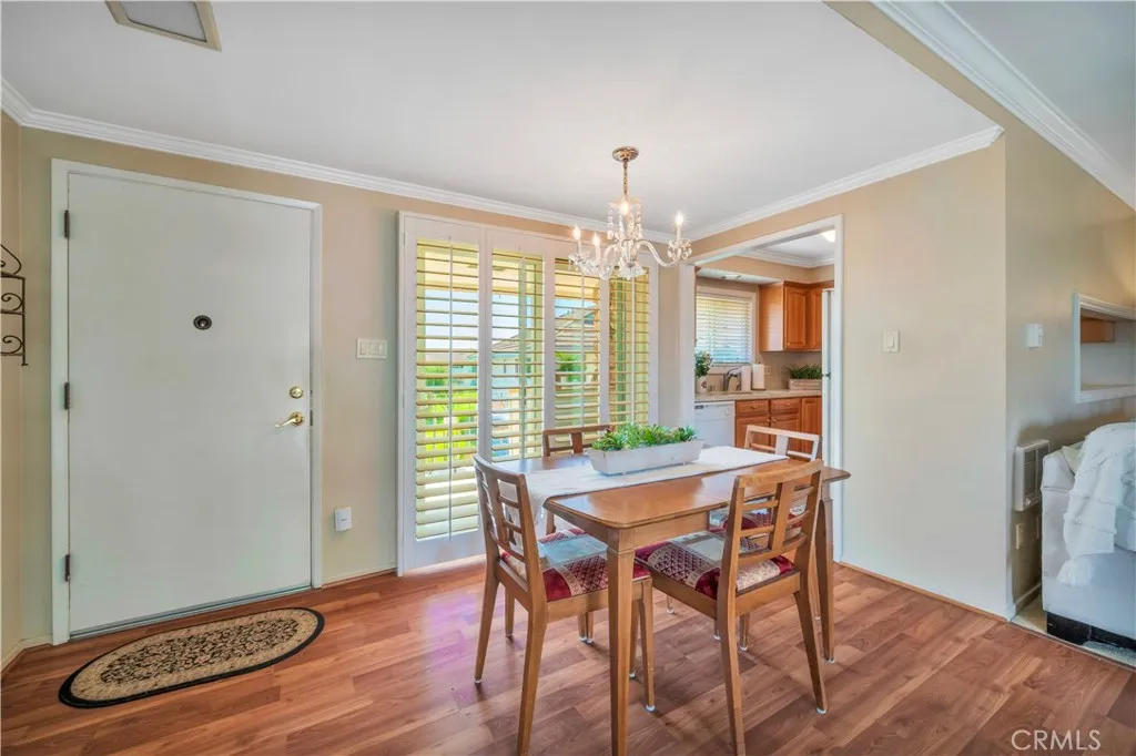Entry and dining area