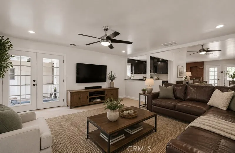 Virtually staged family Room