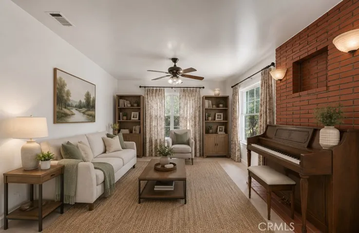 Virtually Staged Living Room 
