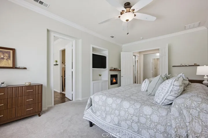 Primary Bedroom retreat with fireplace