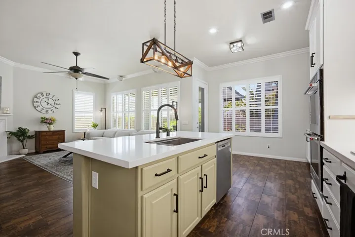 Kitchen open to family room