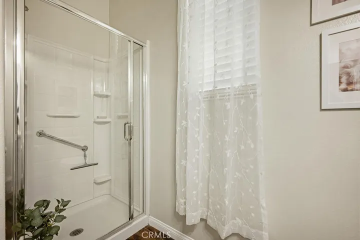 Bathroom with walk in shower off the Second Bedroom