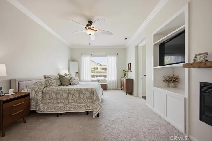 Primary Bedroom retreat with fireplace