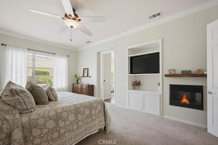Primary Bedroom retreat with fireplace
