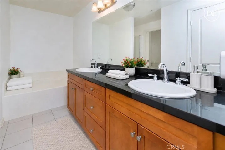 Master Bathroom Double Sinks Virtually Staged