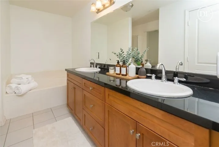 Master Bathroom Double Sinks Virtually Staged