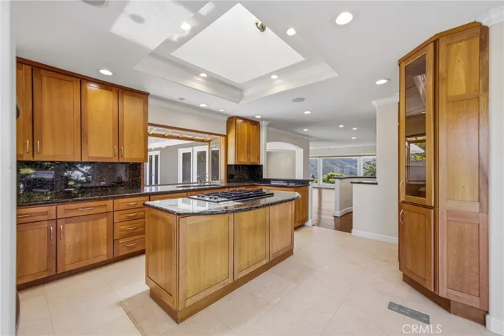 Kitchen into living room