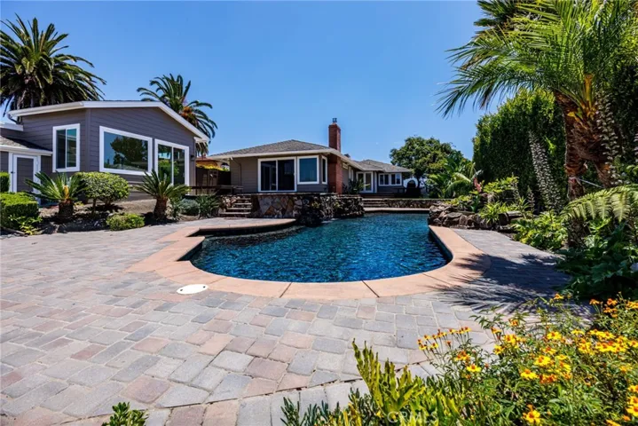Pool with huge decking surround