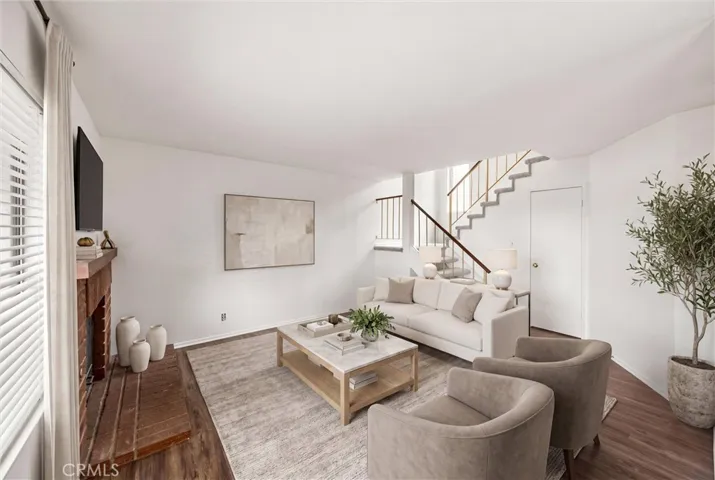 Living Room area virtually staged