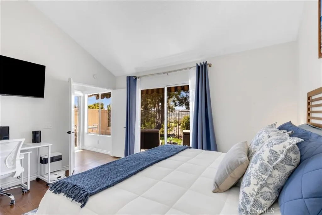 Primary suite includes private access to the backyard.