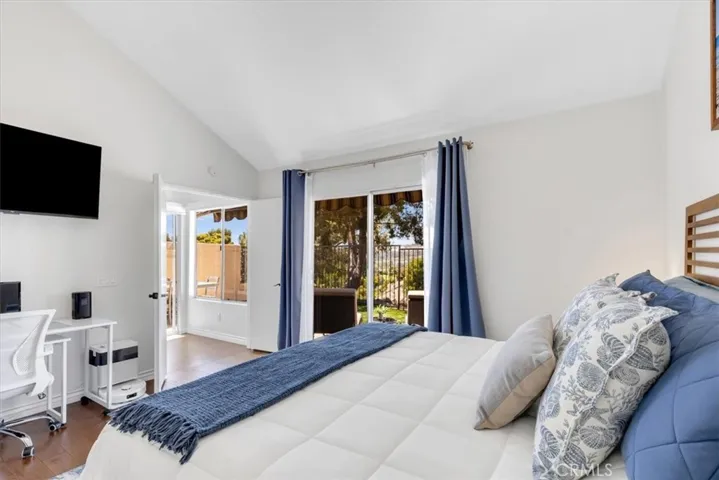 Primary suite includes private access to the backyard.
