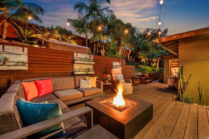 Jacuzzi on upper terrace.