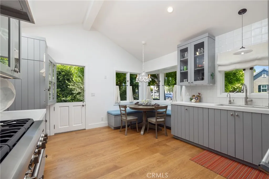 Kitchen with marble finishes and premium appliances