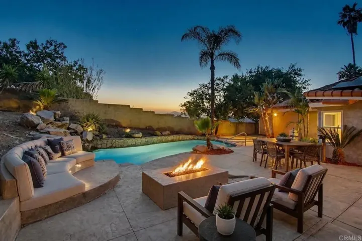 Pool area Virtually Staged