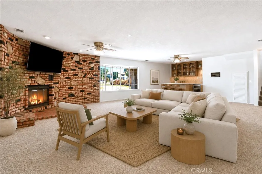 Family room 2 staged