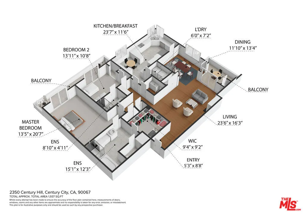 Interactive 3D floor plan illu