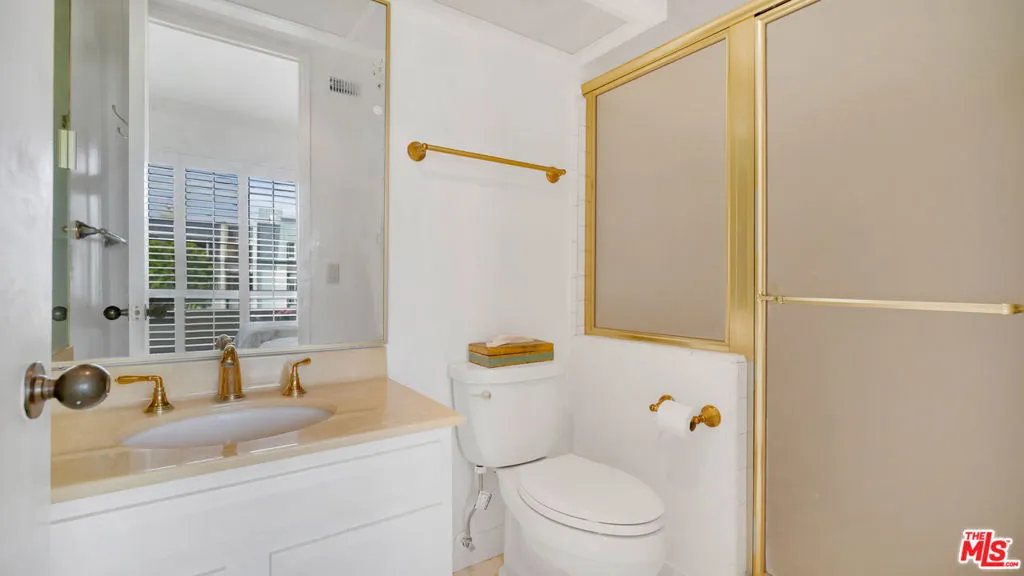 Well-appointed guest bath feat