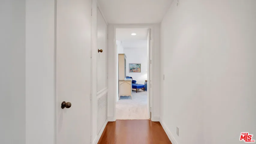 Private hallway leads to the p