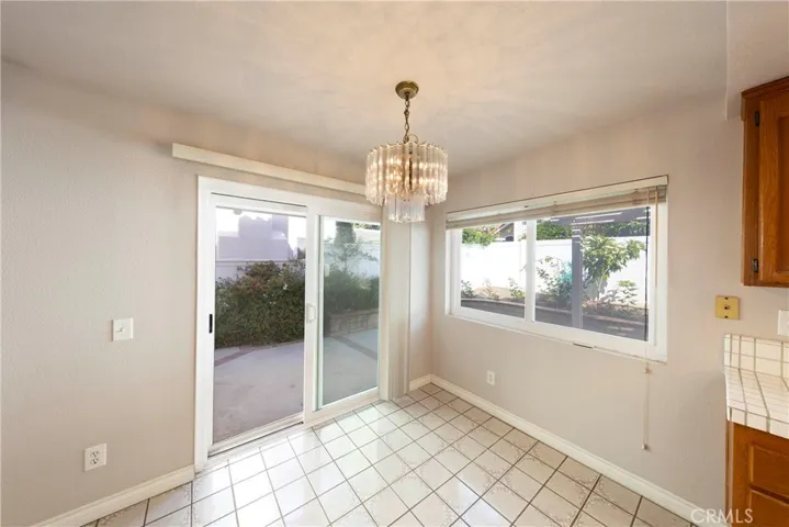 Direct access to backyard from kitchen.