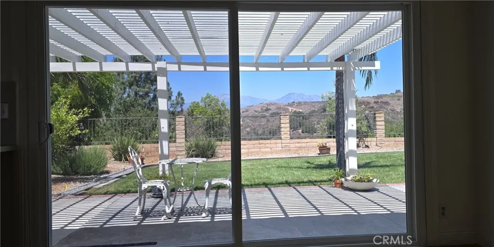 Kitchen window view, you can see Mt. Baldy!