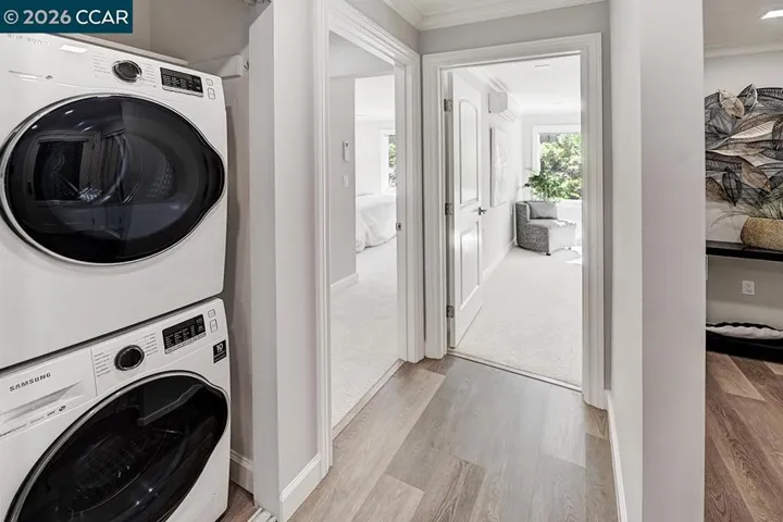 stackable washer dryer conveniently located