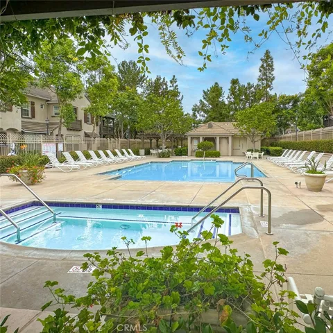 The community swimming pool and the kid pool.