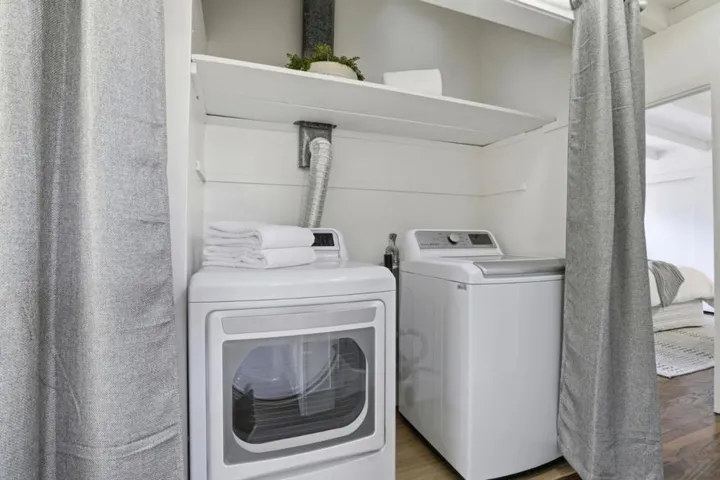 Laundry alcove inside home