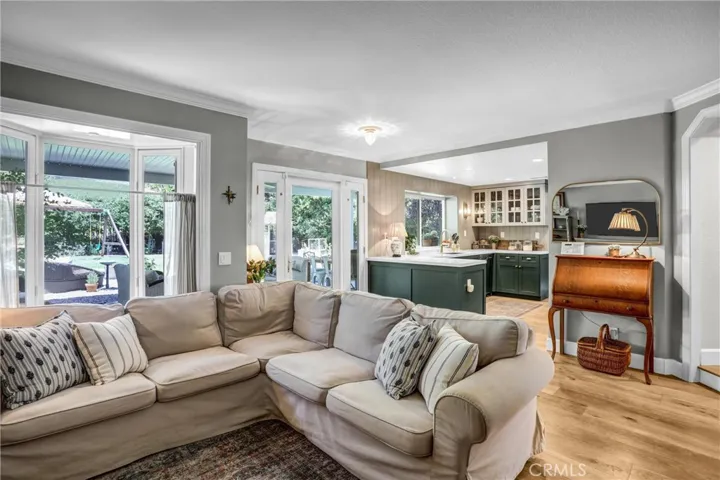 The family room is open to the kitchen, great for entertaining.