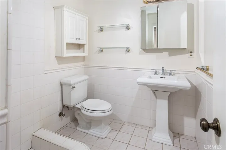 The primary private bath.