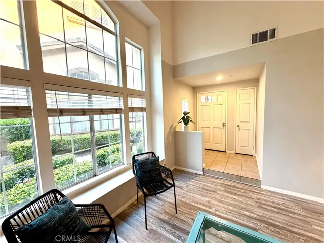 Entry living room, lots of natural lighting from large window