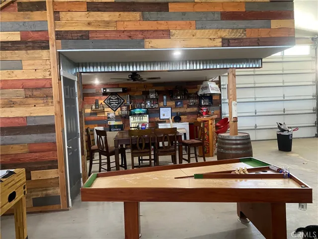 Game area inside garage