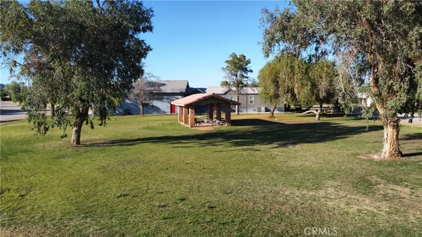 Large grassy park area adjacent to the house