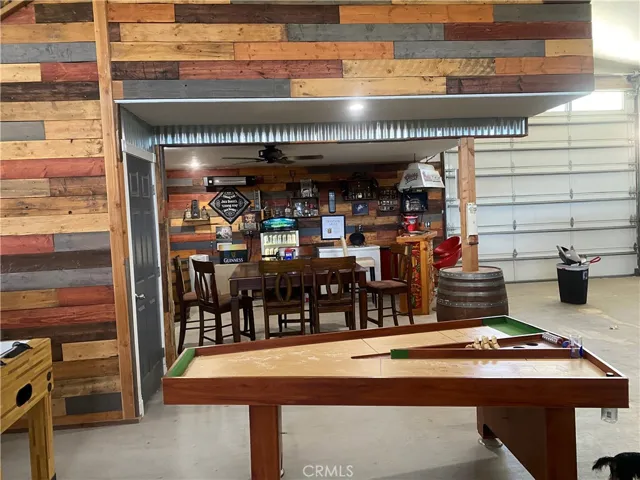 Game area inside garage