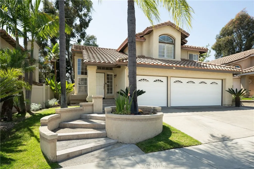 There is an attached three car garage with direct access.
