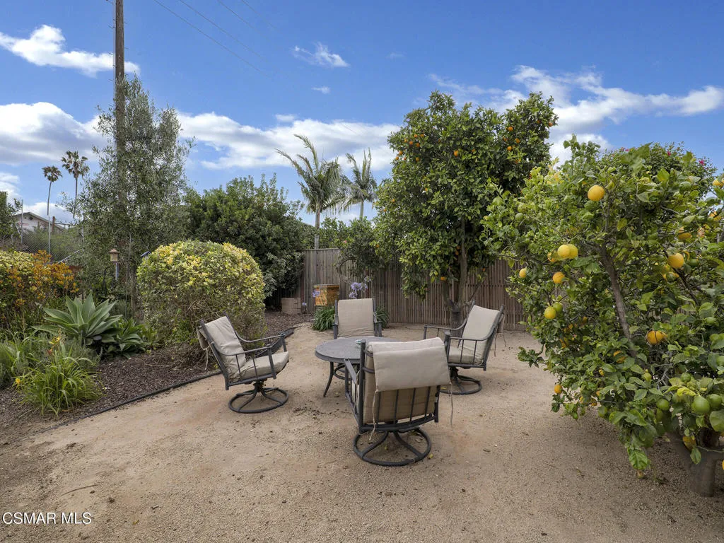 Several producing fruit trees