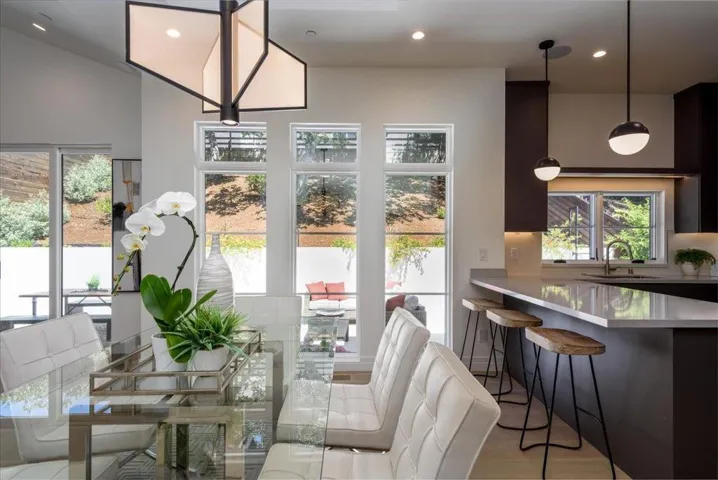 Modern Fixtures over Dining & Breakfast Bar