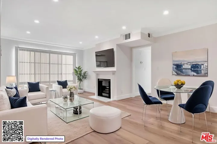 Virtually staged living room