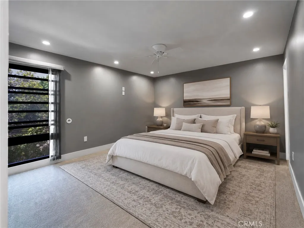 primary bedroom suite virtually staged