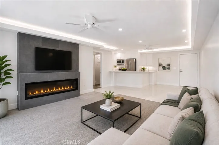 virtually staged living room