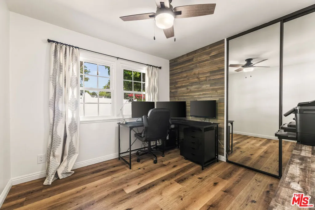 1st bedroom with ceiling fan &