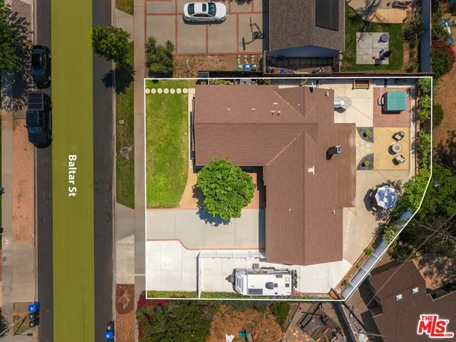 Aerial view of property